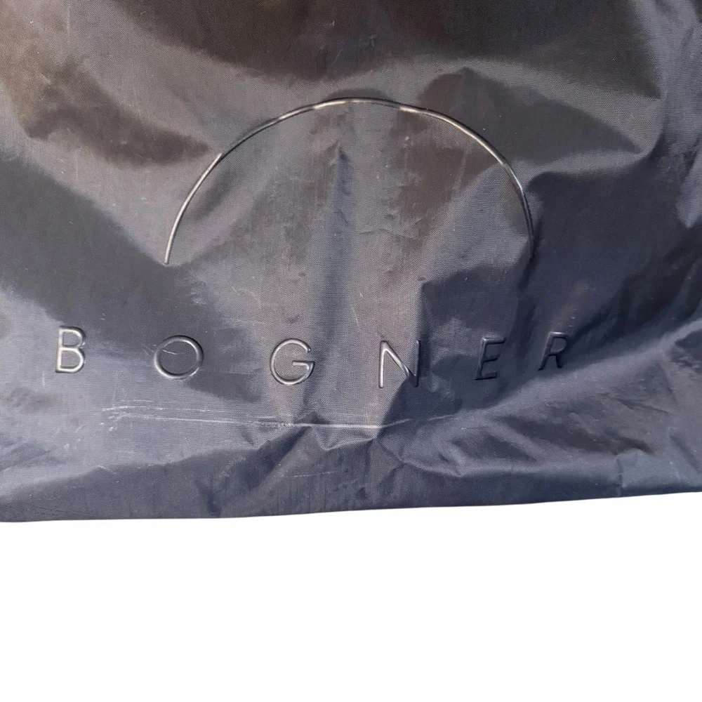 Bogner Large Black Nylon Top Zipper Top Handle Tote Bag